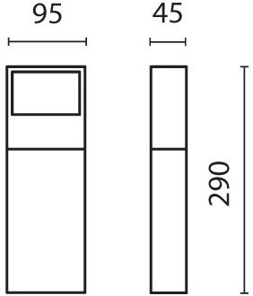 SIMES Светодиодный столб Cool square sun-id-1379492 - Вид №5