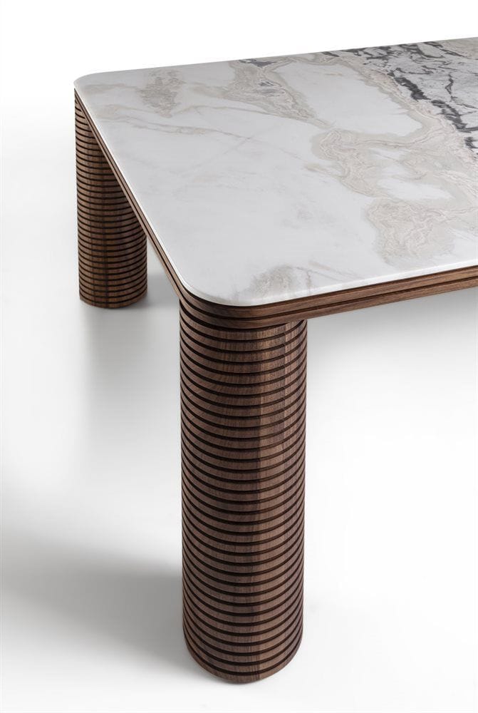 Прямоугольный стол из мрамора и грецкого ореха Porada Soul ARCH-00075351 - Вид №3