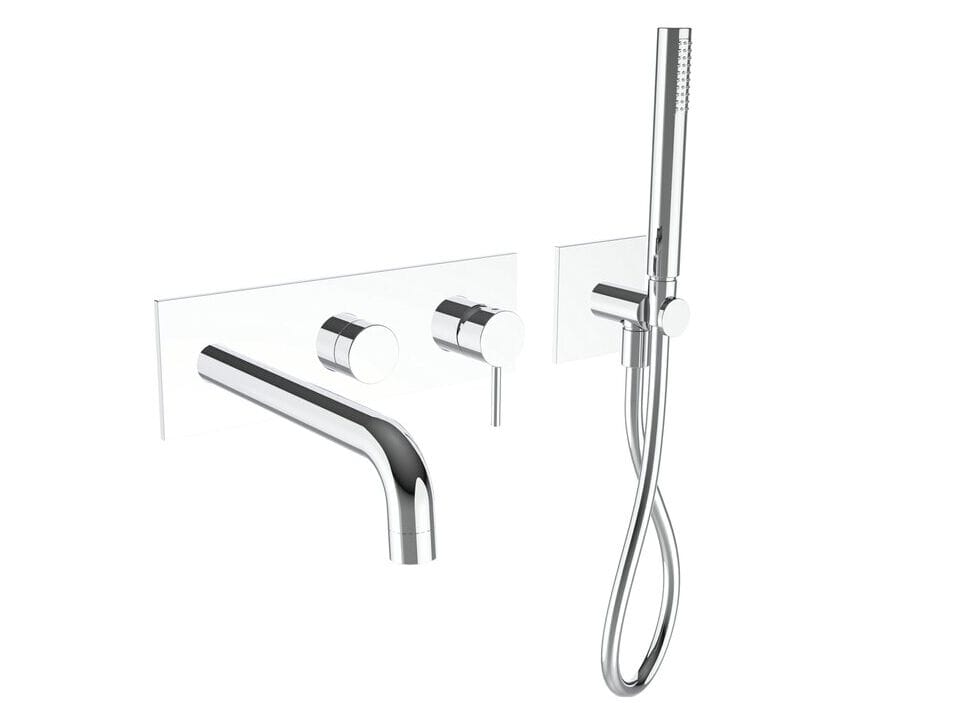 Однорычажный настенный набор для ванны с ручным душем CRISTINA Rubinetterie Phi ARCH-00100788 - Вид №1