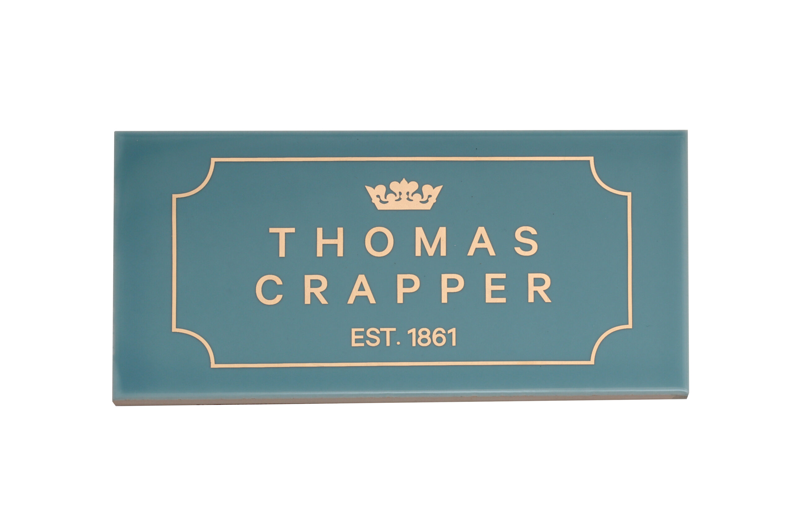 TCTINAB Плитка с декоративным логотипом Thomas Crapper Aer Blue Thomas Crapper  - Вид №1