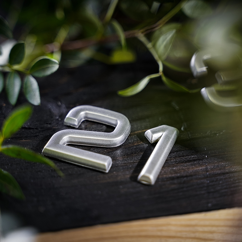 Дверной номер  «1», 32х5х40 мм, матовое серебро LJPS0093 Public Steel Россия  - Вид №2