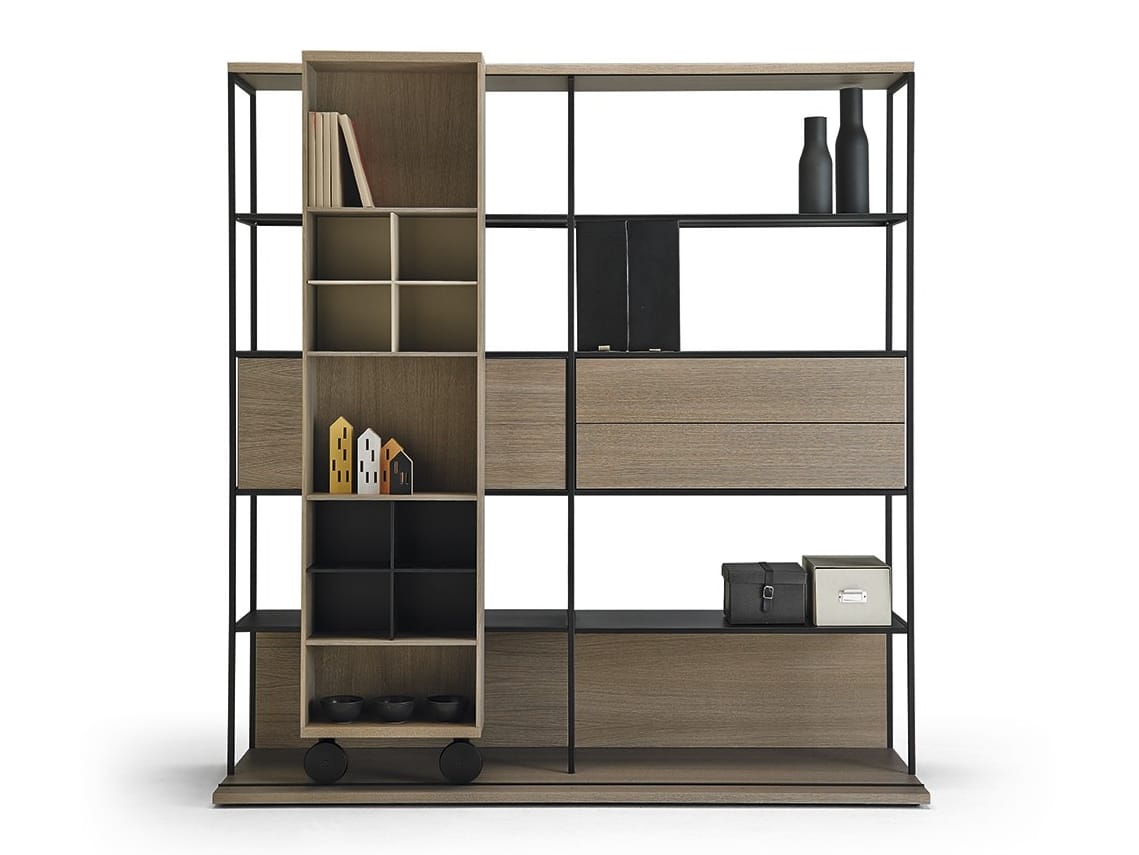 Деревянный книжный шкаф на колесах Punt Literatura ARCH-00034358 - Вид №22