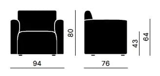 Тканевое кресло с подлокотниками Kastel Kermess ARCH-00119794 - Вид №5