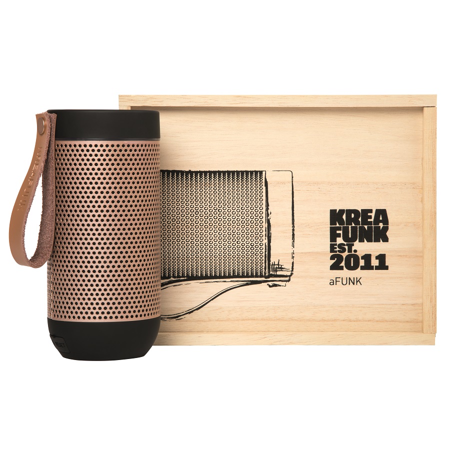 Колонка беспроводная с ремешком aFUNK, черная с бронзой KREAFUNK KFCD02 - Вид №5