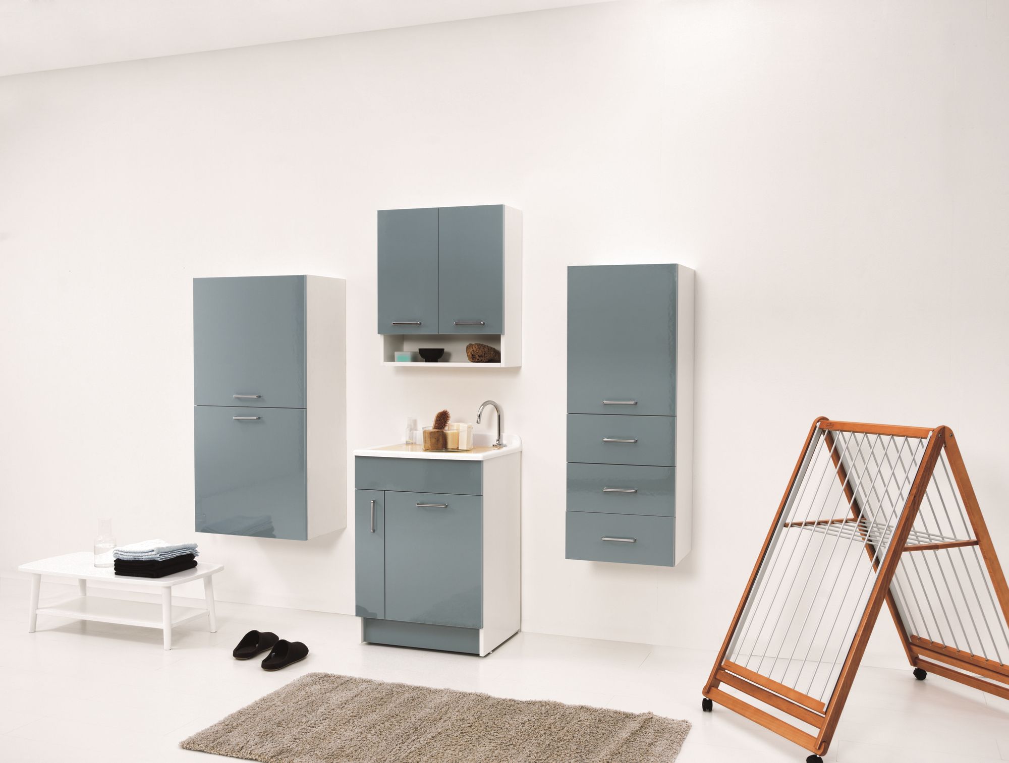 Шкаф для белья из ДСП с бельевой стойкой COLAVENE Jolly Wash ARCH-00149787 - Вид №7