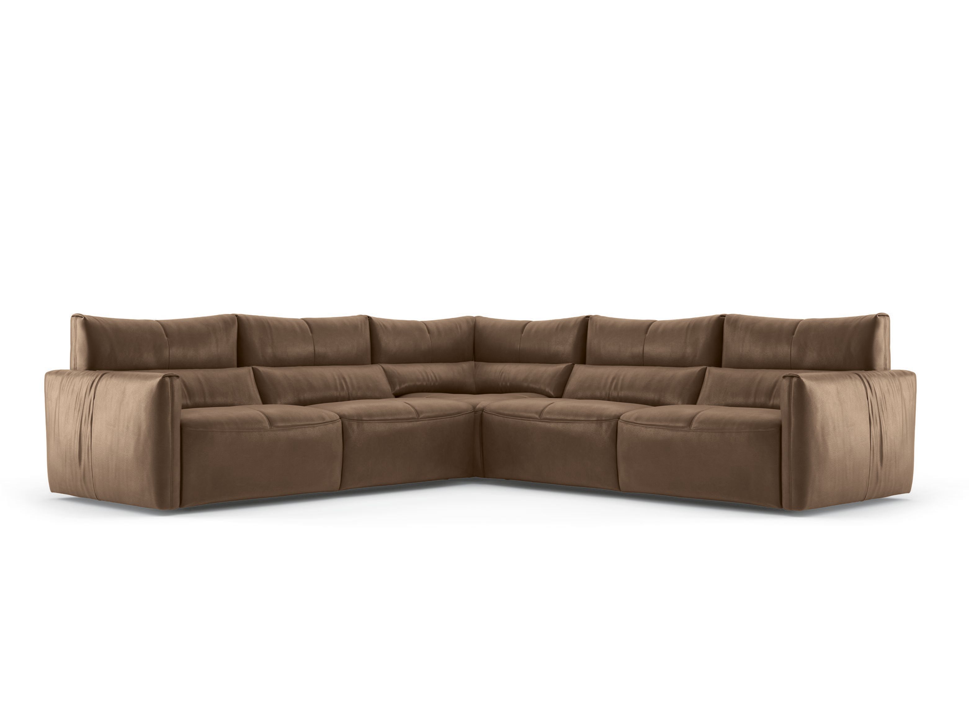 Кожаный угловой диван с откидной спинкой Natuzzi Italia GALAXY ARCH-00005630