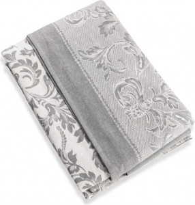 10638713 Яковлевский жаккард Скатерть прямоугольная Яковлевский Жаккард Овальная 178х320см серая, хлопок Ткань