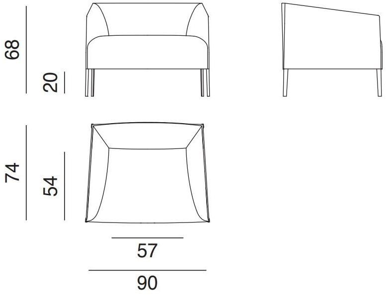 arper Кресло с мягкой обивкой Saari sun-id-1407639 - Вид №1