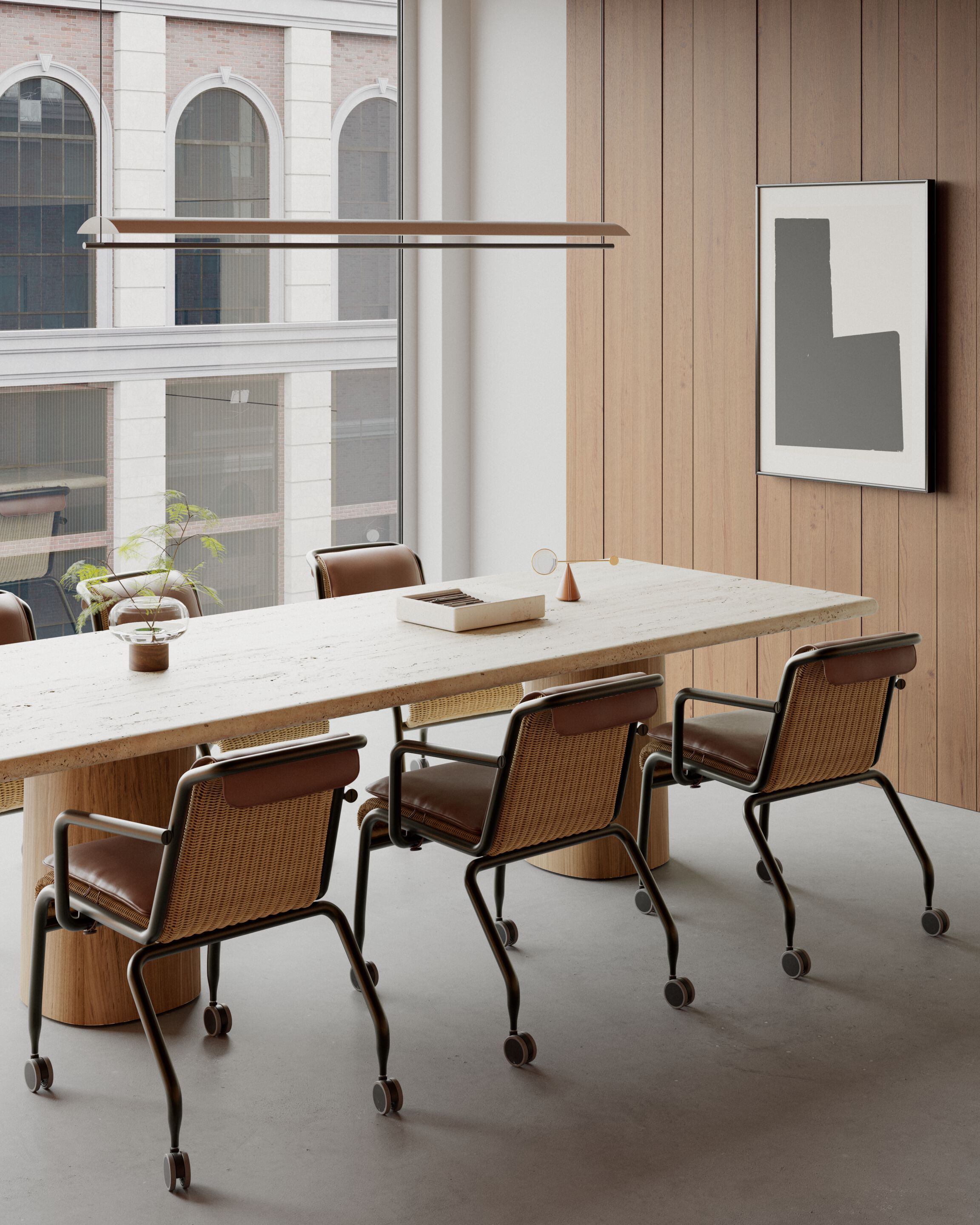 Стул из ротанга и алюминия с колесами Kettal Eolias ARCH-00068564