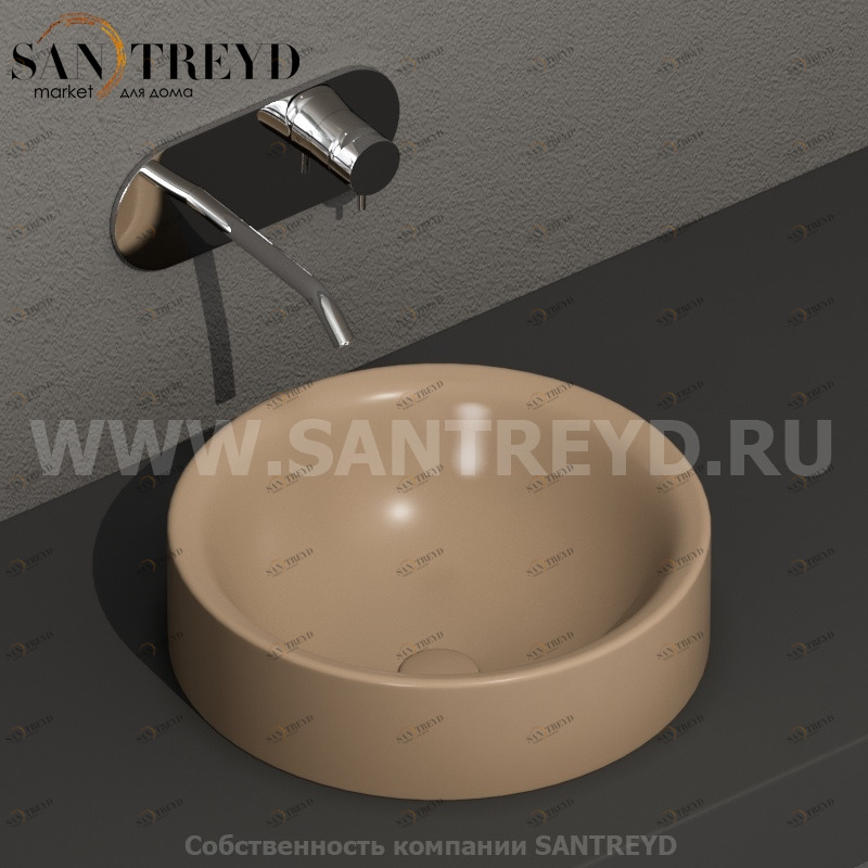 355881 Накладная раковина на столешницу  круглая Kerasan Nolita