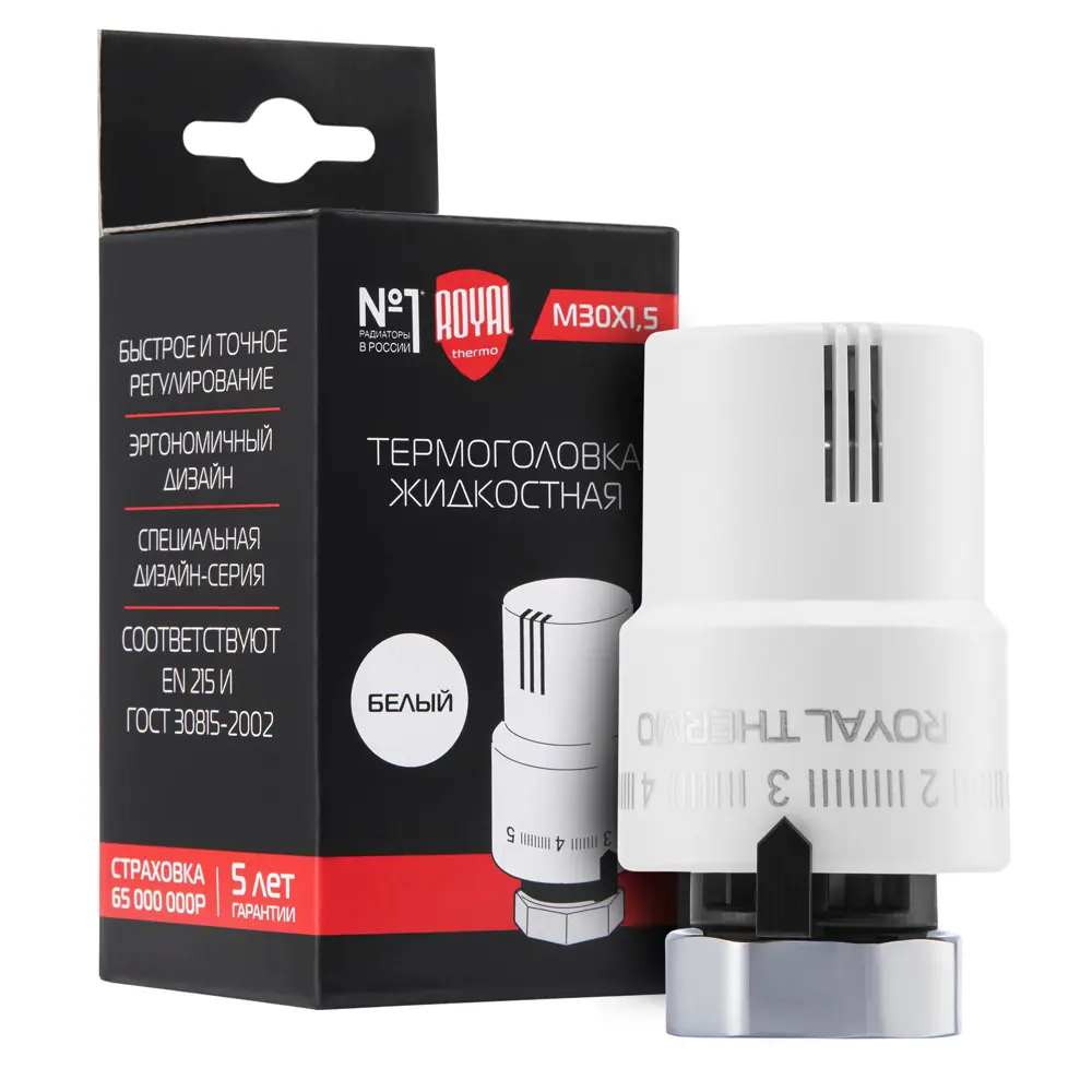 89365585 Термоголовка Royal Thermo Hygiene M30x1.5 цвет белый STLM-0937236 