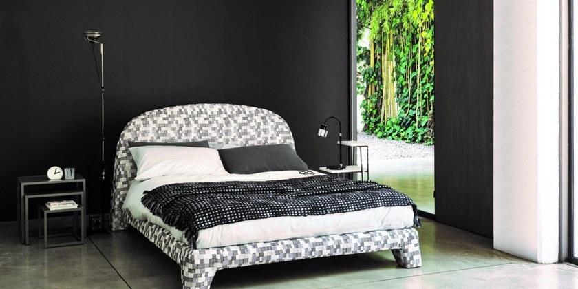 Gervasoni Двуспальная кровать из ткани с мягким изголовьем Beds sun-id-1490588 - Вид №1