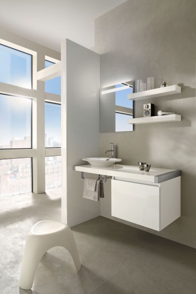 EB57-XXXX-E10 Столешница на заказ от 1400 до 1500 мм с 2 отверстиями для раковин presqu'île Jacobdelafon PARALLEL Santreyd - Вид №1