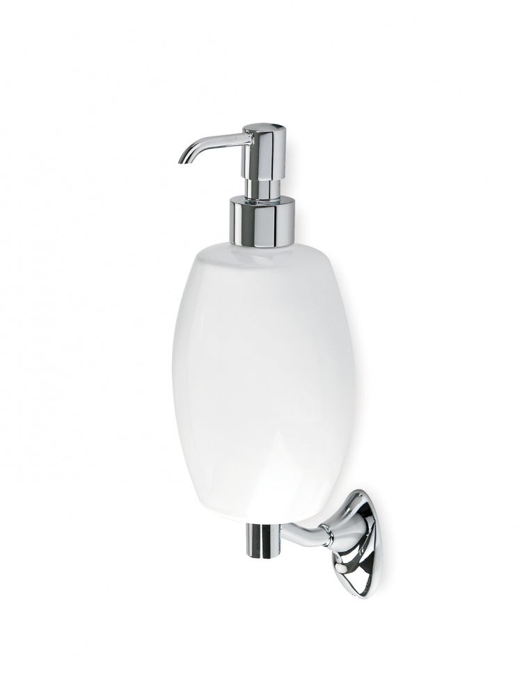 ZE30(08-NE) Stil Haus Zefiro, настенный керамический дозатор, цвет хром - черная керамика