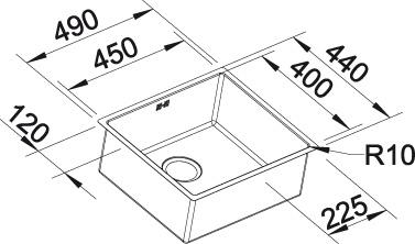 521575 Кухонная мойка Blanco Claron 450-U  Blanco Claron - Вид №7