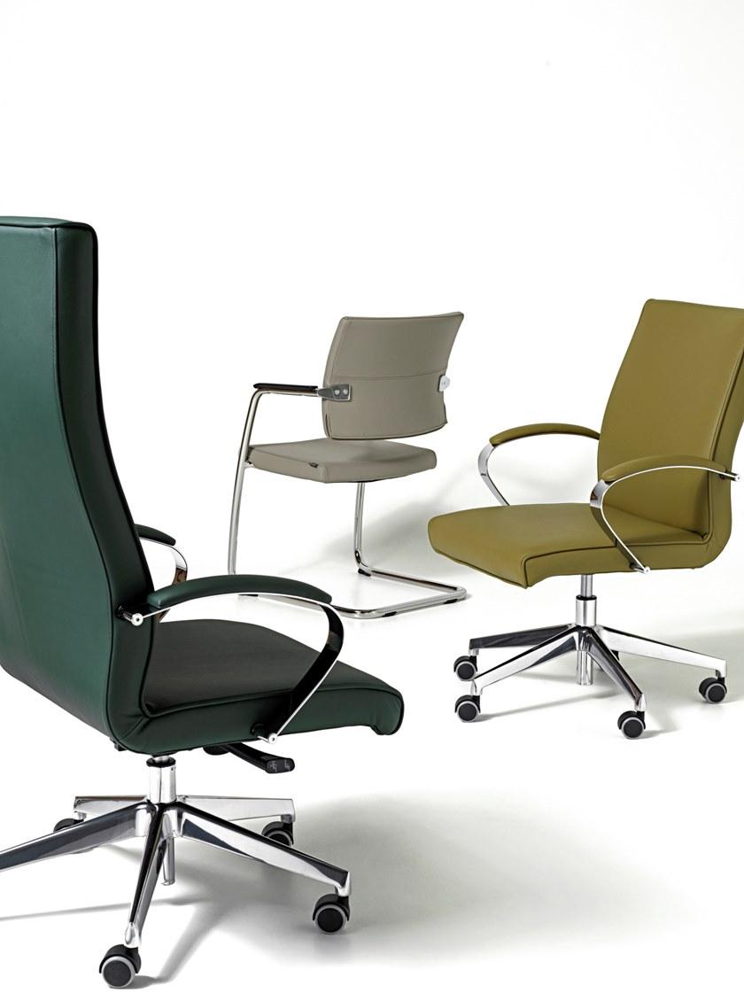 Diemme Офисное кресло из кожи с 5-ю спицами и подлокотниками Venus sun-id-1450064 - Вид №5