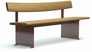 VESTRE Деревянная скамейка со спинкой в ​​современном стиле