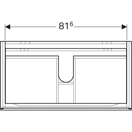 500.509.43.1 Шкафчик для раковины Geberit Xeno², с двумя выдвижными ящиками Geberit  - Вид №12