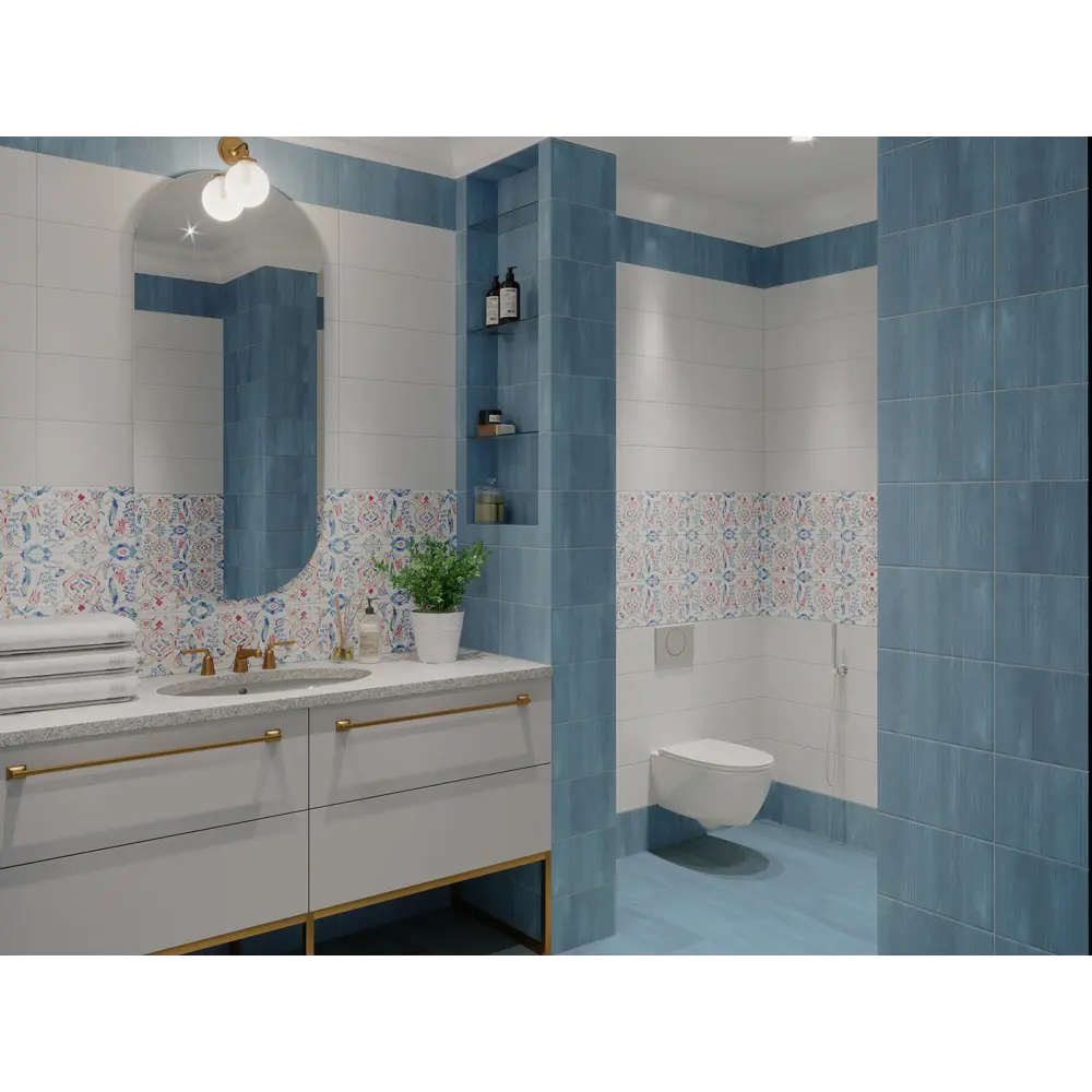 Напольная плитка Mix&live Base G 42х42 см 1.76 м² цвет синий 84789571 STLM-2205938 BELANI  - Вид №5