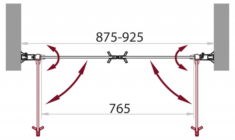 Душевая дверь в нишу BelBagno SELA-B-2-90-Ch-Cr  - Вид №2