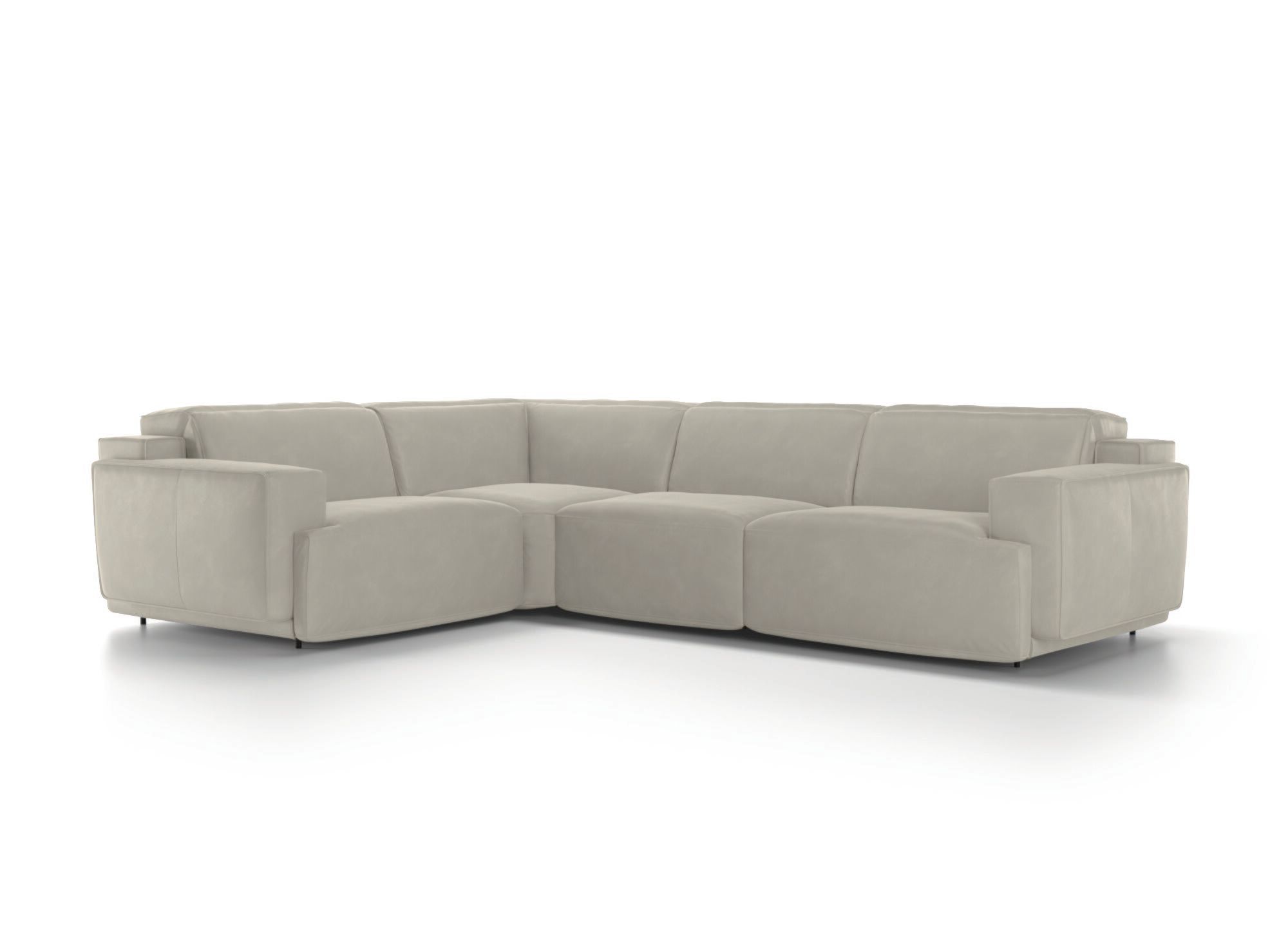 Кожаный угловой диван с откидной спинкой Natuzzi Italia IAGO ARCH-00153082 - Вид №9