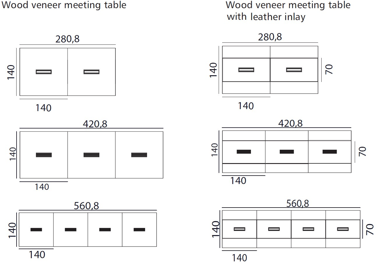 Quadrifoglio Прямоугольный стол для совещаний с системой управления кабелями X10 sun-id-1401253 - Вид №3