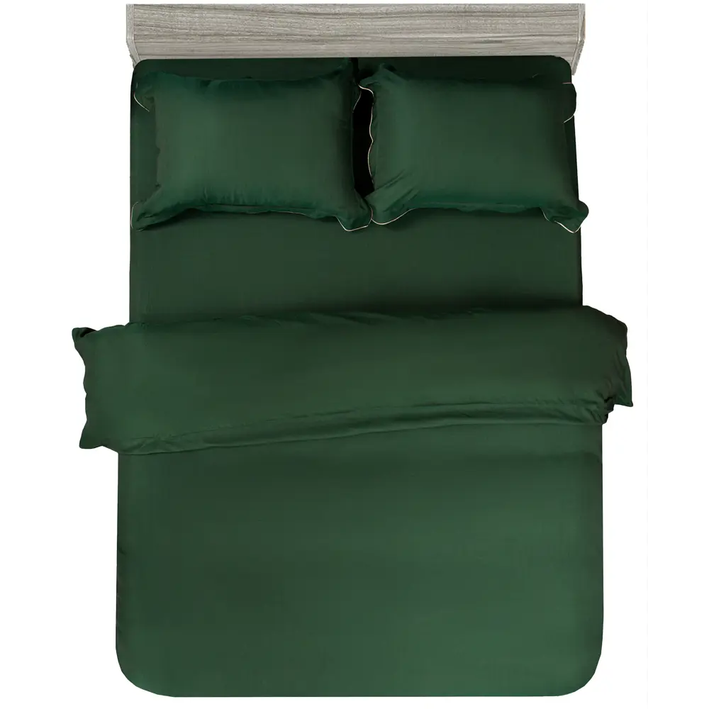 Комплект постельного белья Amore Mio Forest евро тенсель зеленый 89426000 STLM-1577804 - Вид №1