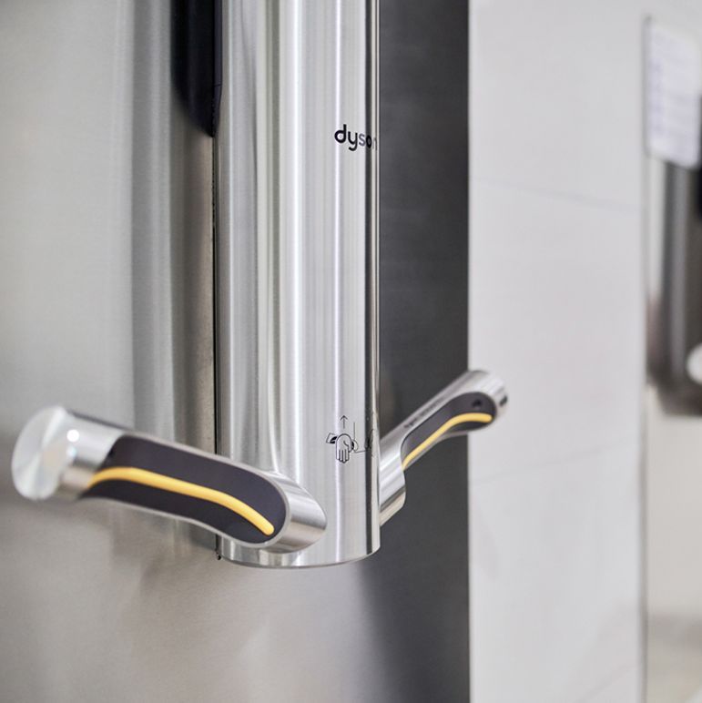 HU03 DYSON AIRBLADE 9KJ Сушилка для рук электрическая корпус из никеля (314696-01 Англия) AIRBLADE HU03 - Вид №7