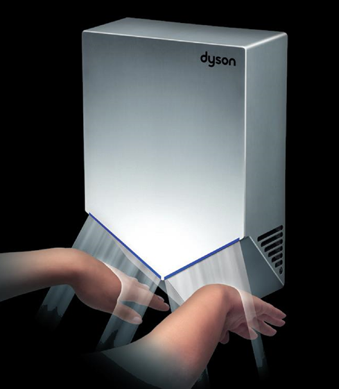 HU02 DYSON AIRBLADE Сушилка для рук электрическая белый корпус (307169-01 Англия) AIRBLADE HU02 - Вид №11