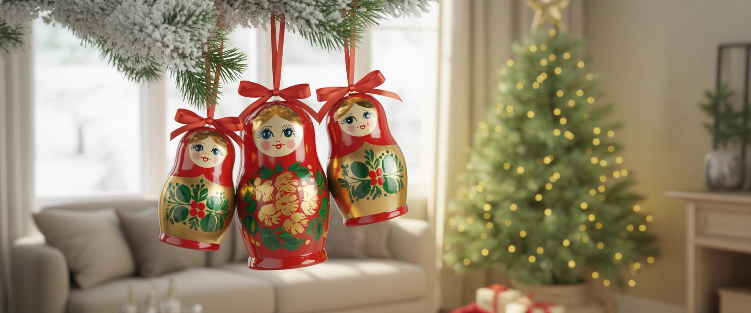 Елочные игрушки Матрешка - Баннер категории