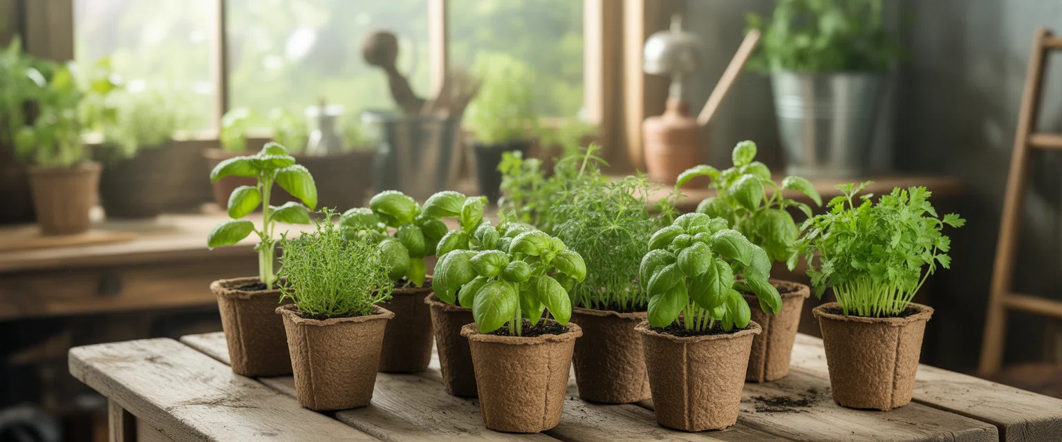 Рассада зелени и пряных трав - Баннер категории