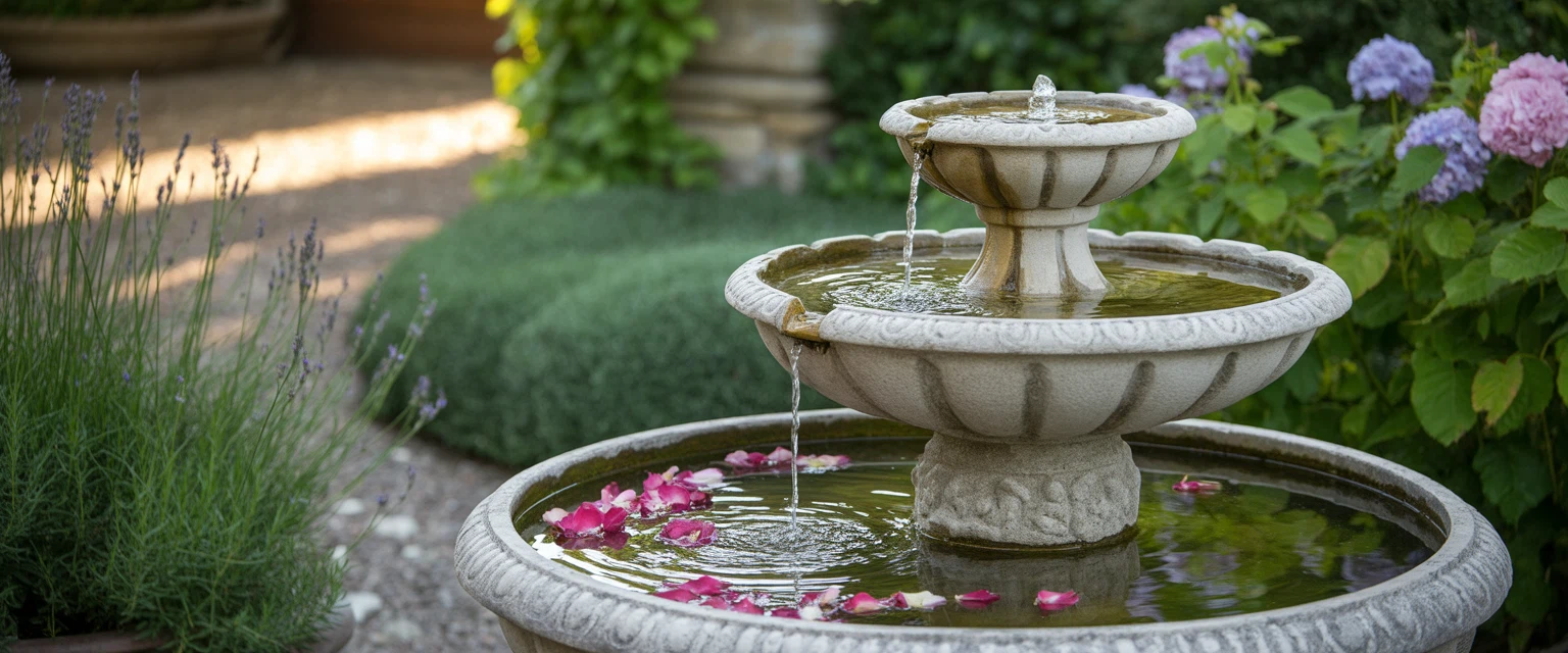 Садовые декоративные фонтанчики - Баннер категории