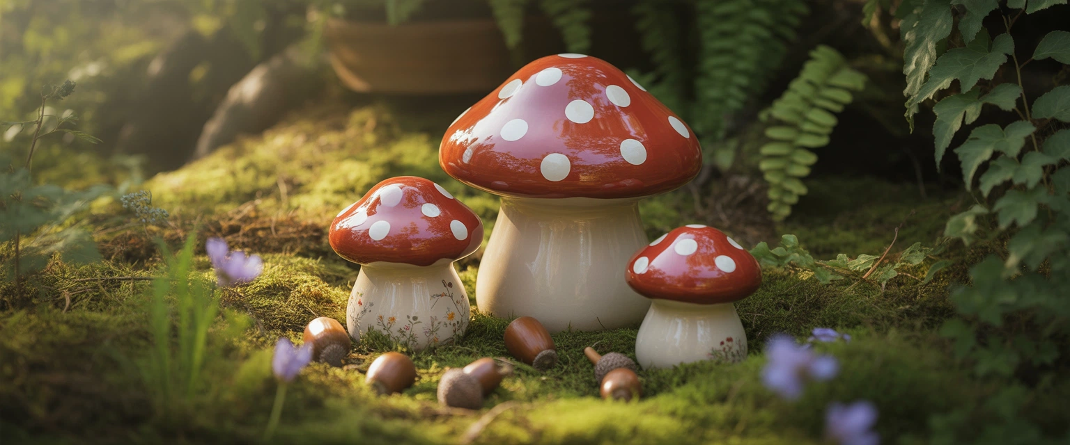 Садовые фигуры грибы - Баннер категории