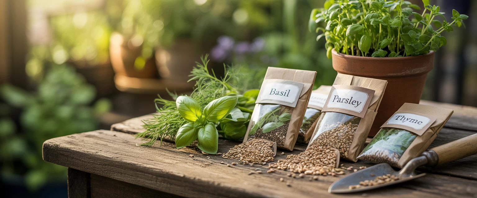 Семена рассады зелени и пряных трав - Баннер категории