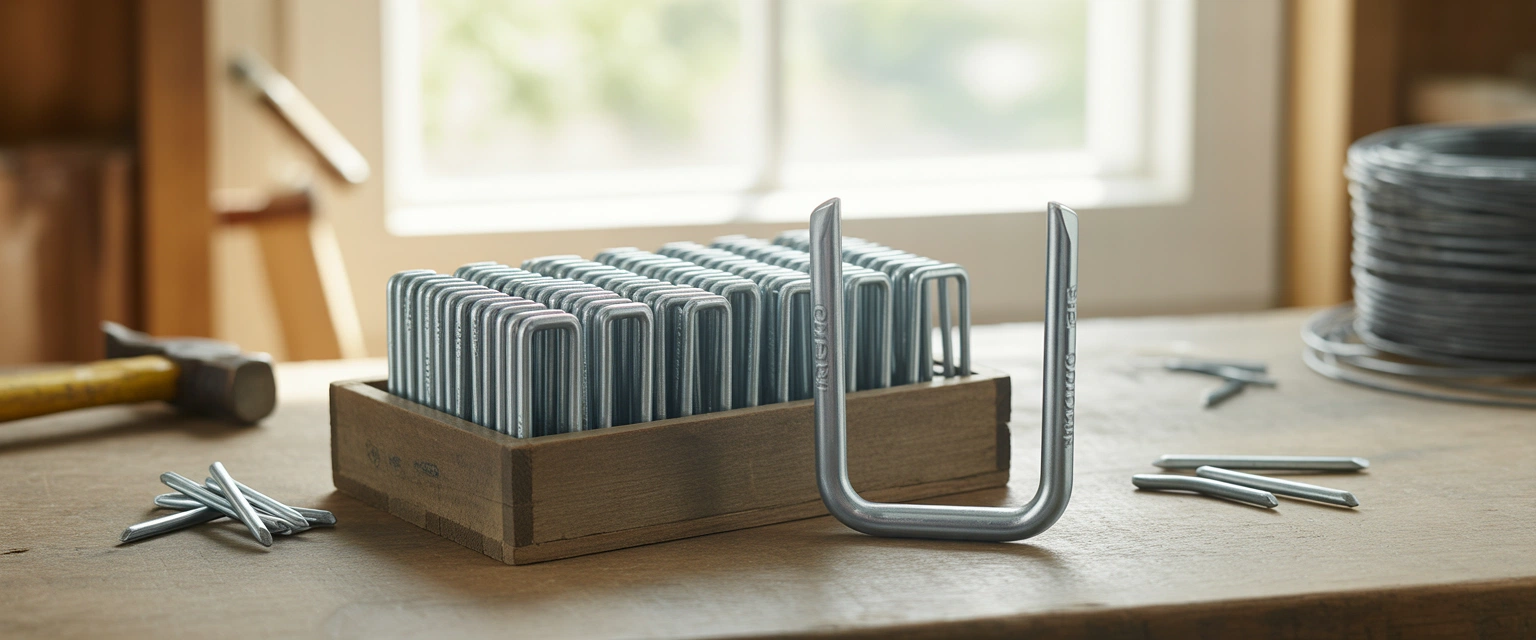 Скобы строительные U-образные (для проводов, сеток, плёнки, утеплителя) - Баннер категории