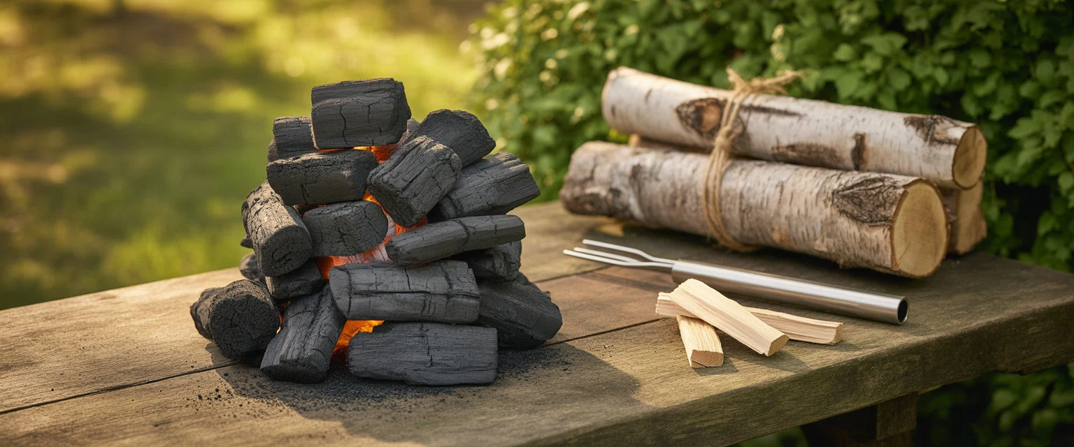 Уголь, дрова и средства для розжига - Баннер категории