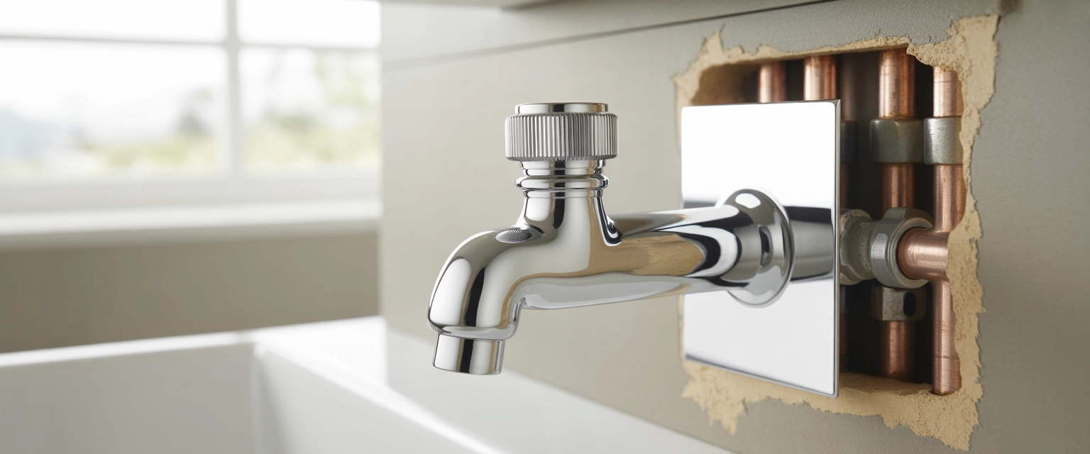 Закладная часть для монтажа настенного смесителя для раковины - Баннер категории